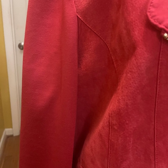 IMAN genuine leather jacket red size XL - Picture 3 of 6